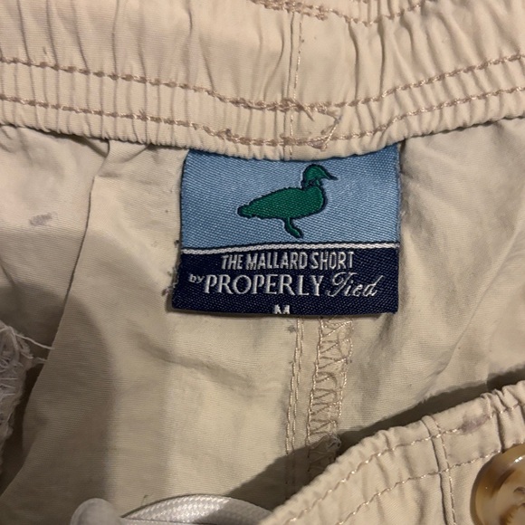 Beige Drawstring Shorts - Picture 2 of 3